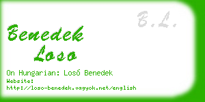 benedek loso business card
